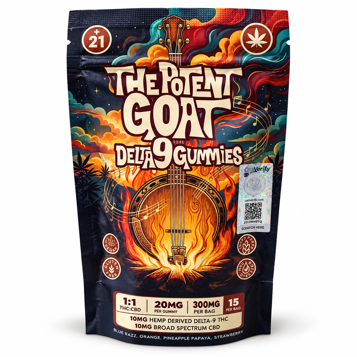 The potent Goat d9 gummies multi flavor