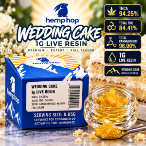 Hemp hop live resin 1g Wedding cake